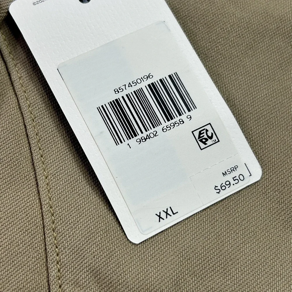NEW Levi's The Western Shirt Mens 2XL Beige Western Snap‎ Long Sleeve Twill